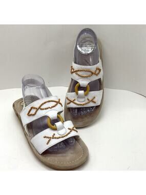 Earth Shoe Gelron Nile Erie Slingback Sandal White Size 9